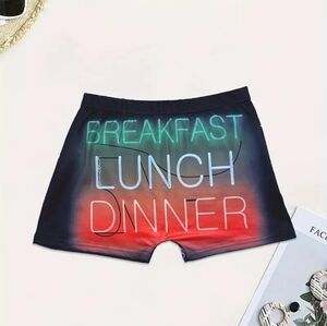 Breakfast Lunch Dinner , Shorts - Women's Yoga Casual Summer, Ladies Shorts